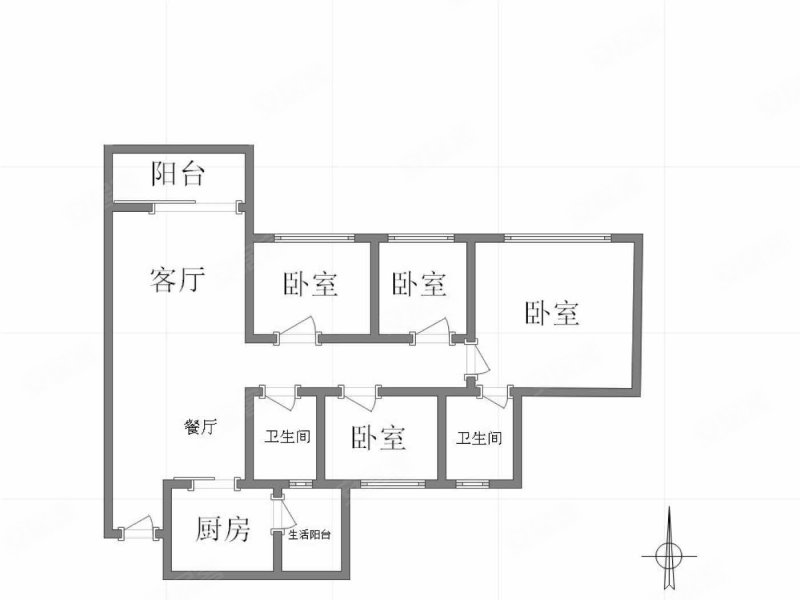 御龙天峰4室2厅2卫141㎡东南210万