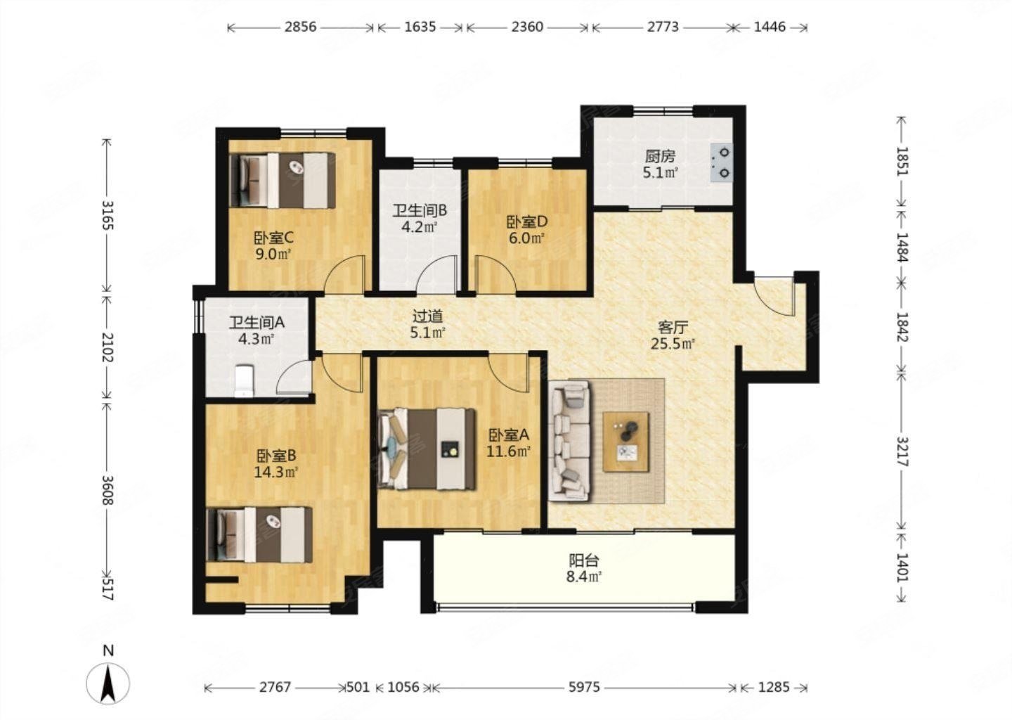 急售 带车位 融创玉兰公馆 户型好,采光好,精装,人车分流,融创玉兰