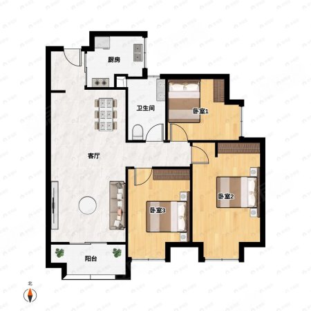 汇悦天地三期全房精装3房带中央空调与地暖次新房没住过人