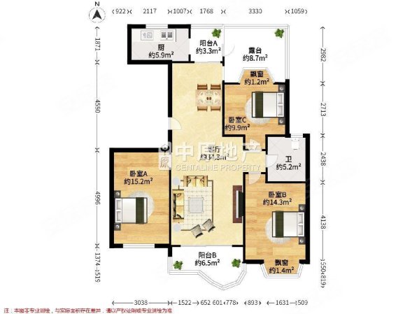 文化佳园(公寓住宅)3室2厅1卫116.36㎡南880万