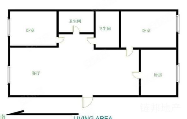 北苑颐景园2室2厅1卫93㎡南北48万