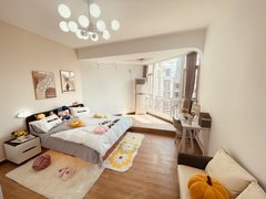 重庆两江新区加州免押金 可短租 红旗河沟 佰乐街文创园岭秀锦园温馨主卧带阳台出租房源真实图片