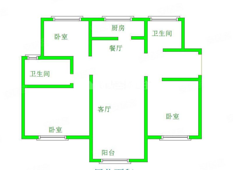 宏远泰和花园|龙口东路7号3室2厅2卫134.61平方