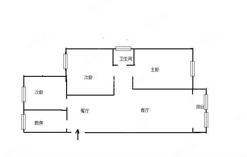 安居南苑3室2厅1卫101㎡南北59万