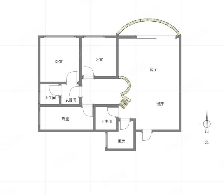 邦兴渝珠花苑3室2厅2卫139㎡南116万