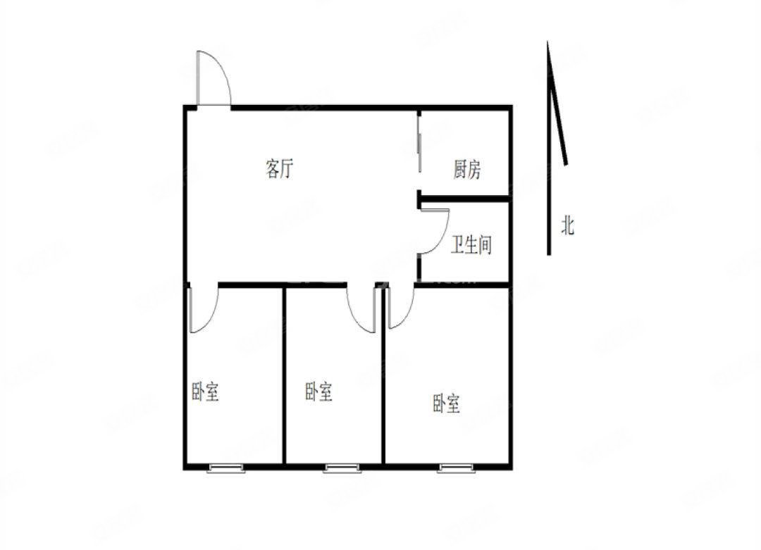 颐高电商园3室1厅1卫72㎡南北36万