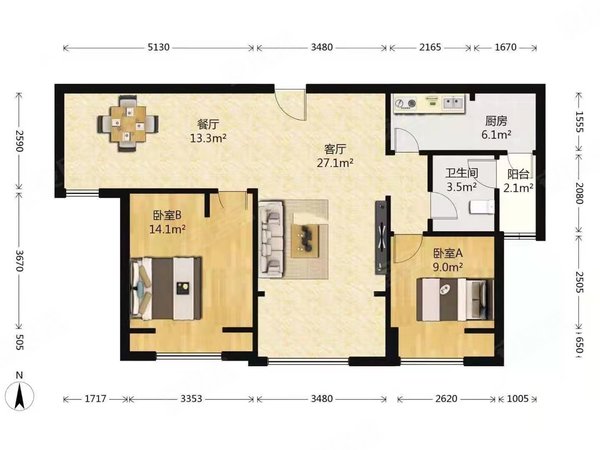 品質小區 精裝兩房 有鑰匙 可隨時看房 可辦居住證,嘉定租房-上海58