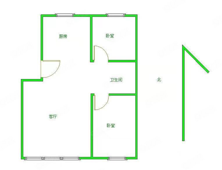 容大家园2室2厅1卫90.4㎡南北36万