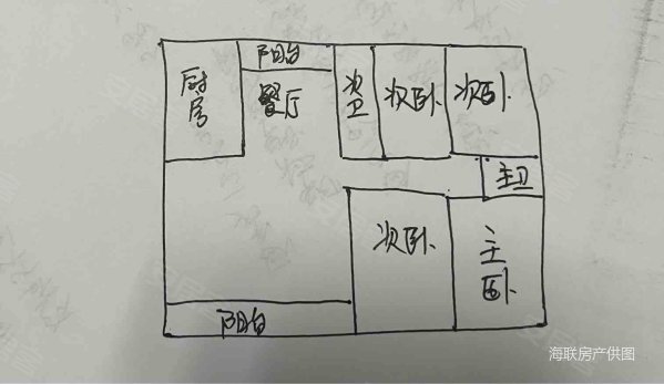 豪捷国际公馆4室2厅2卫151.92㎡南北120万