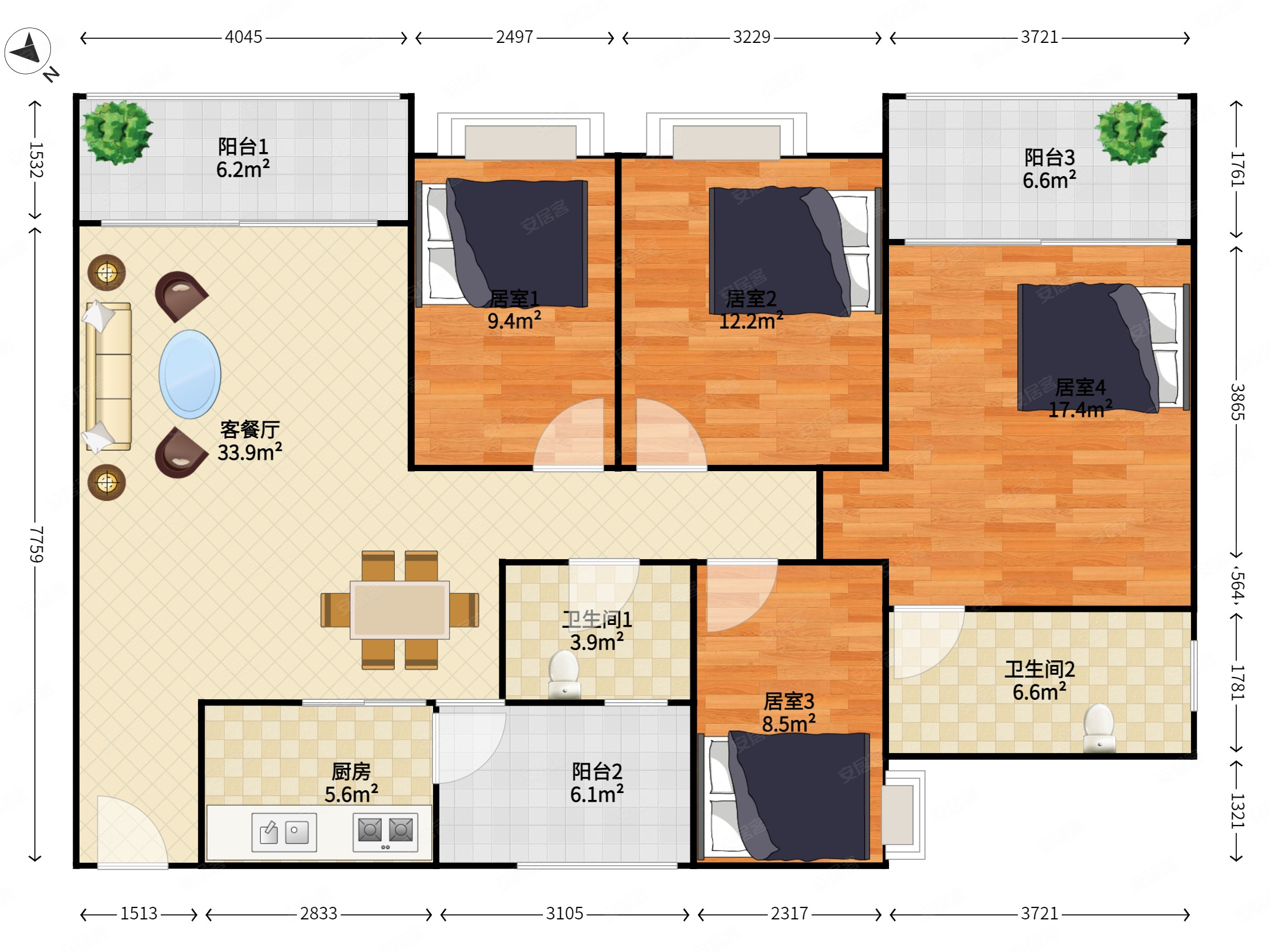 带私家露台 西海湾花园正规四房 商业配套齐全 高绿化