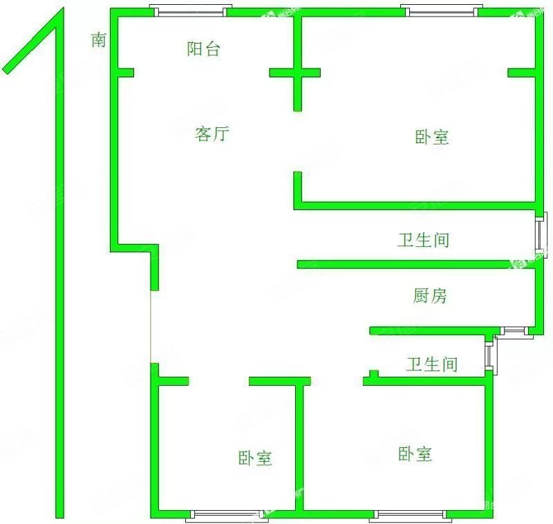 柏泉庄园雁舞园A区3室2厅2卫122.2㎡南北260万