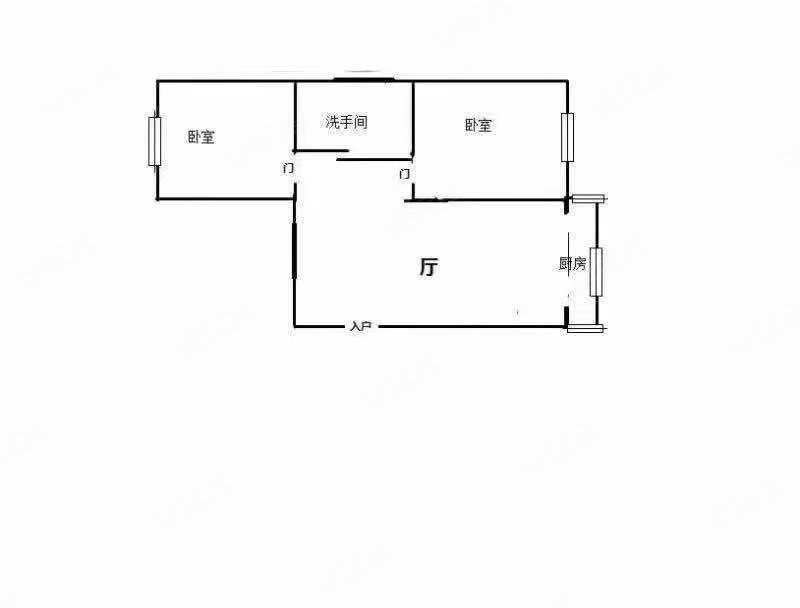 西锅1栋2室1厅1卫62㎡南北43万