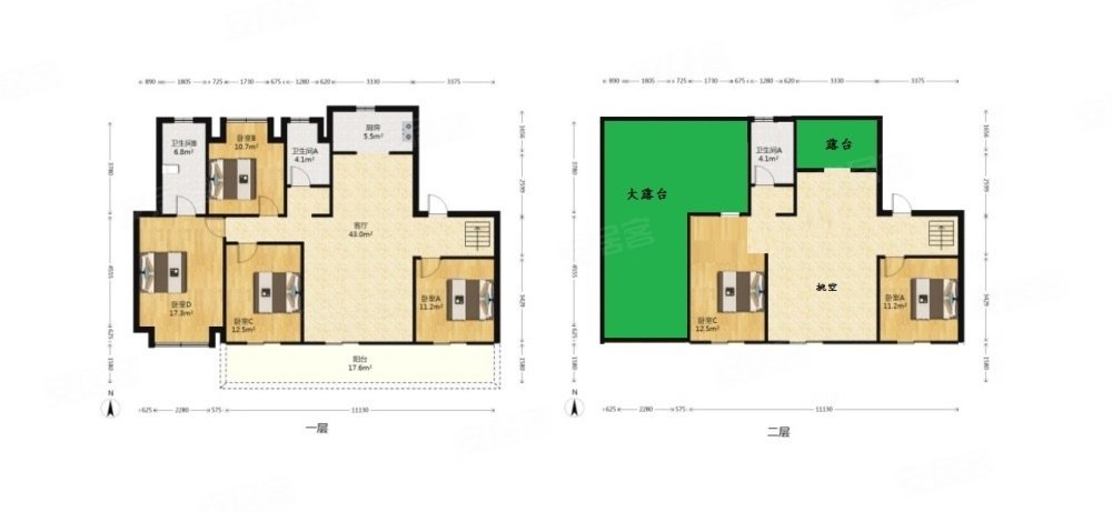 汀海壹品7室2厅4卫245㎡南北390万