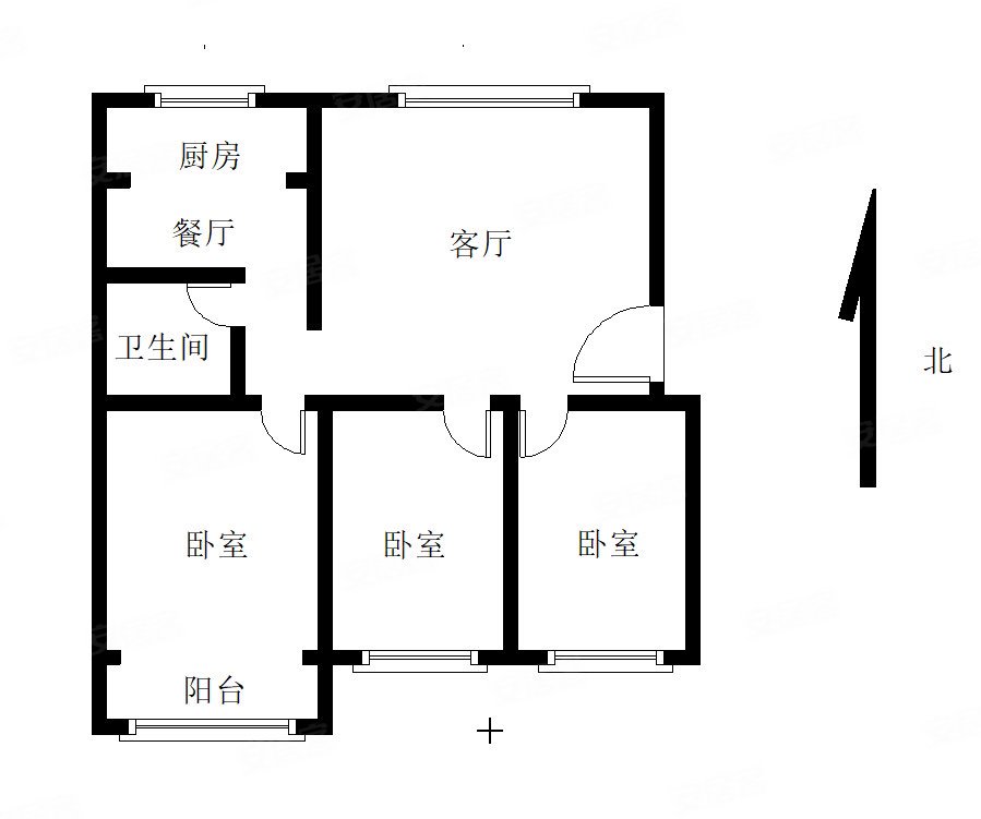 翰林府邸二手房,75万,3室2厅,1卫,105.95平米-青岛安居客