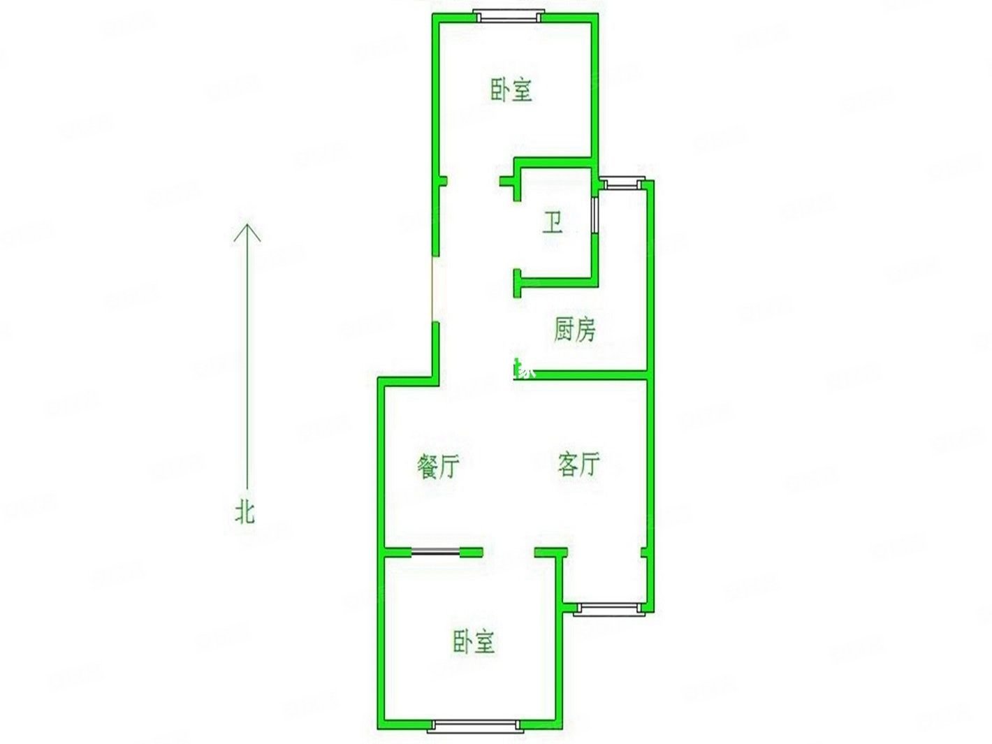 公富庄家园2室2厅1卫73㎡南北56.8万