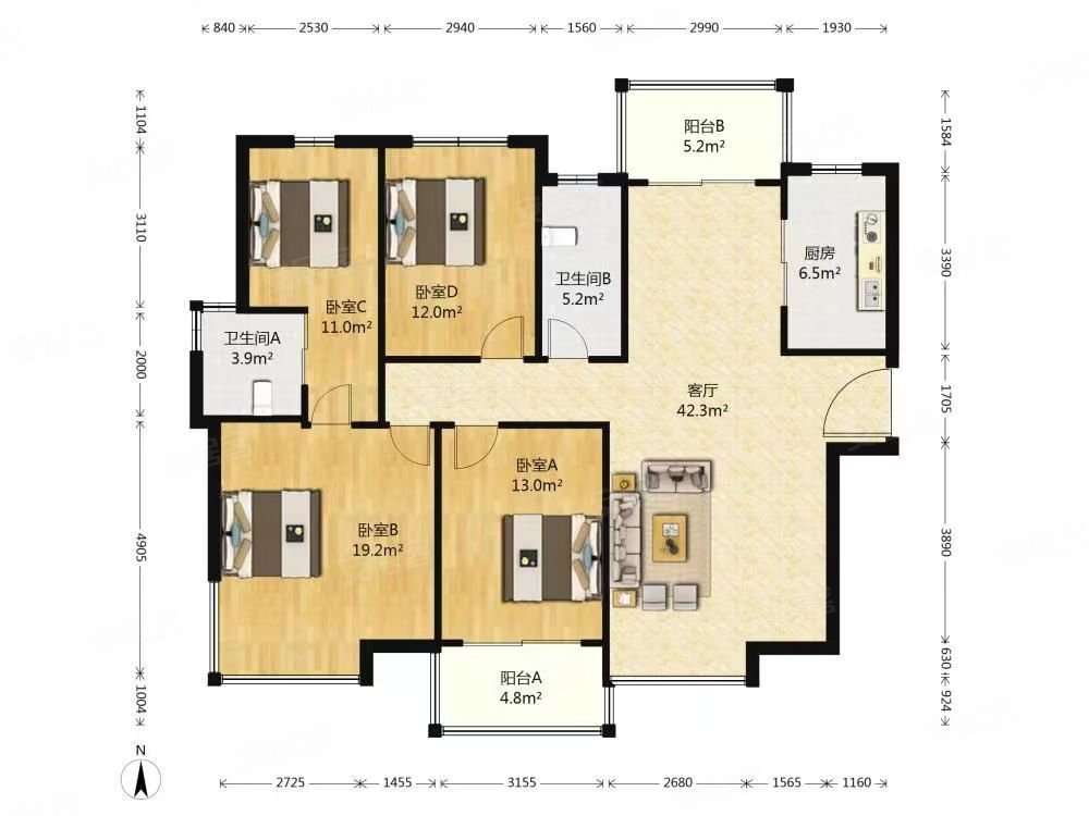 万科玲珑湾花园正四房总价便宜诚意出售