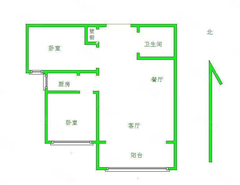 未来花郡(北区)2室2厅1卫86.09㎡南90万