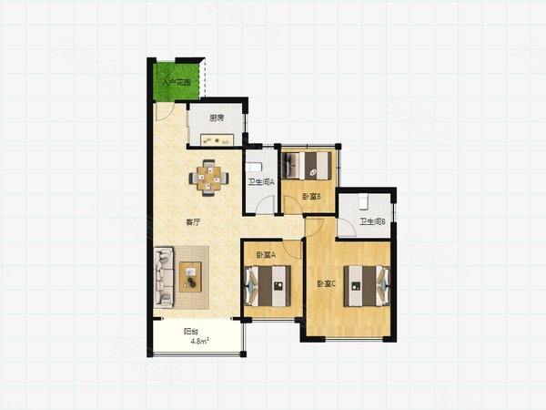 广州番禺亚运城亚运城天珑亚运城天珑 南向3房 配置齐全拎包入住出租