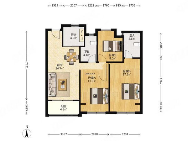 苏州太仓娄东心望雅苑太仓娄江新城,心望雅苑,精装3房2卫,领包入住