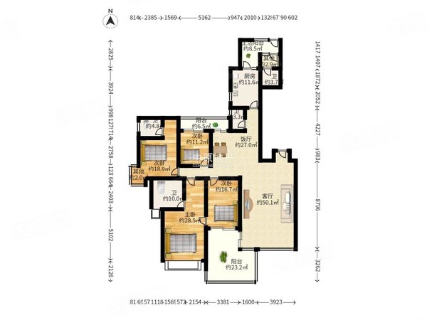 珠江新城东租房,誉峰 四房 装修保养好 配套齐全,天河租房-广州58安居
