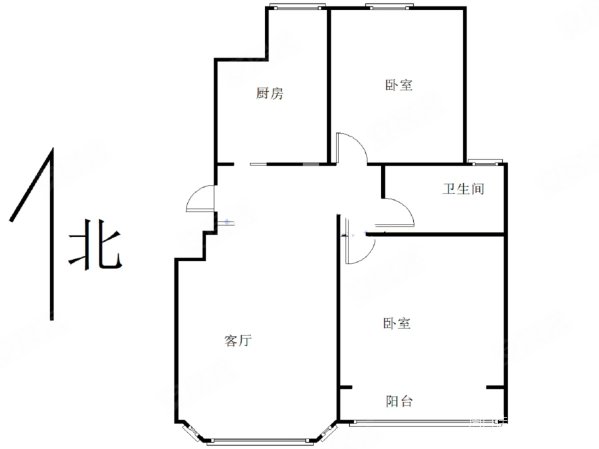 奥兰天和家园2室2厅1卫90㎡南北51万