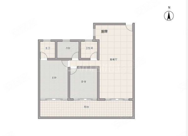 建发央著3室2厅2卫87㎡南北158万