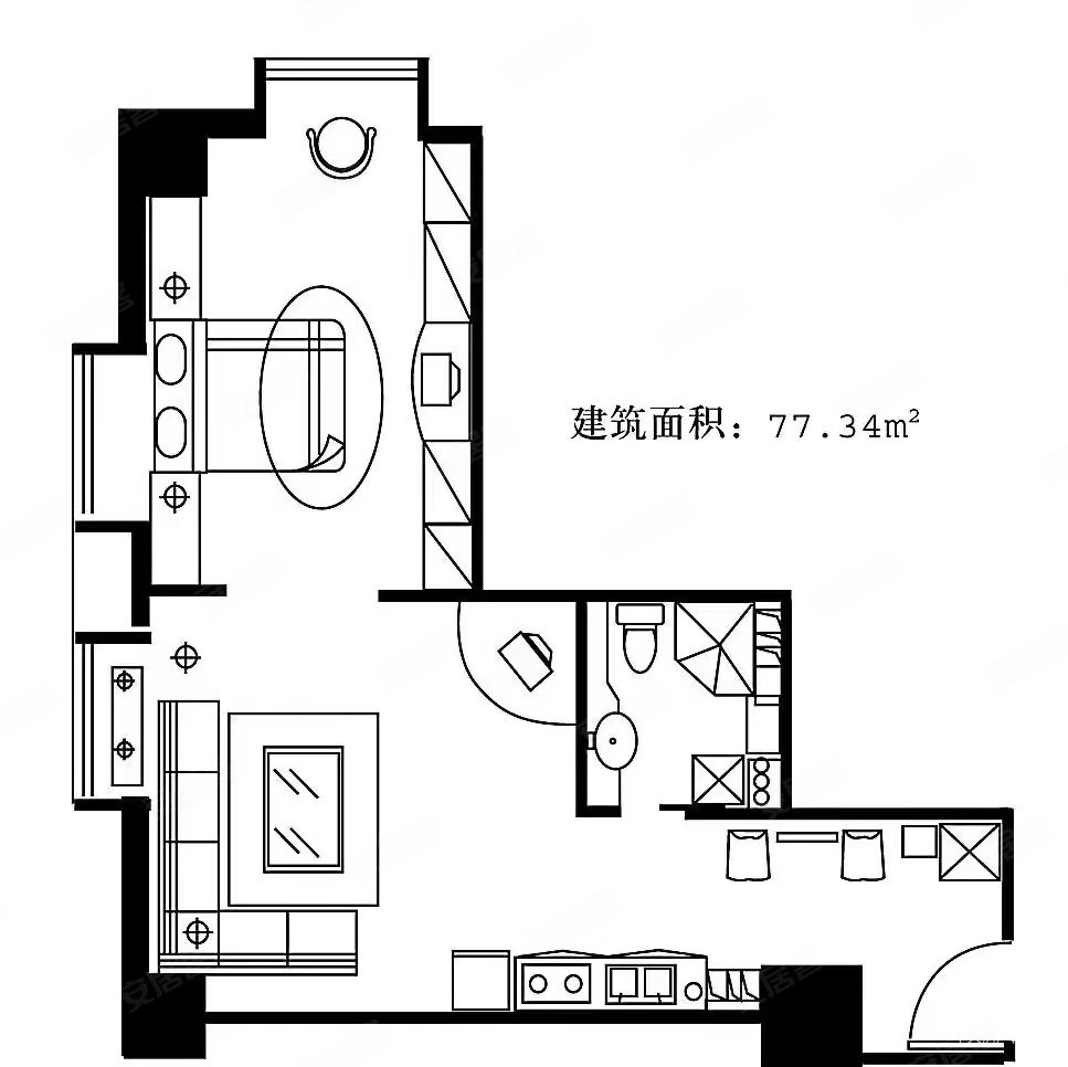 七号公馆3室1厅1卫130㎡南北95万