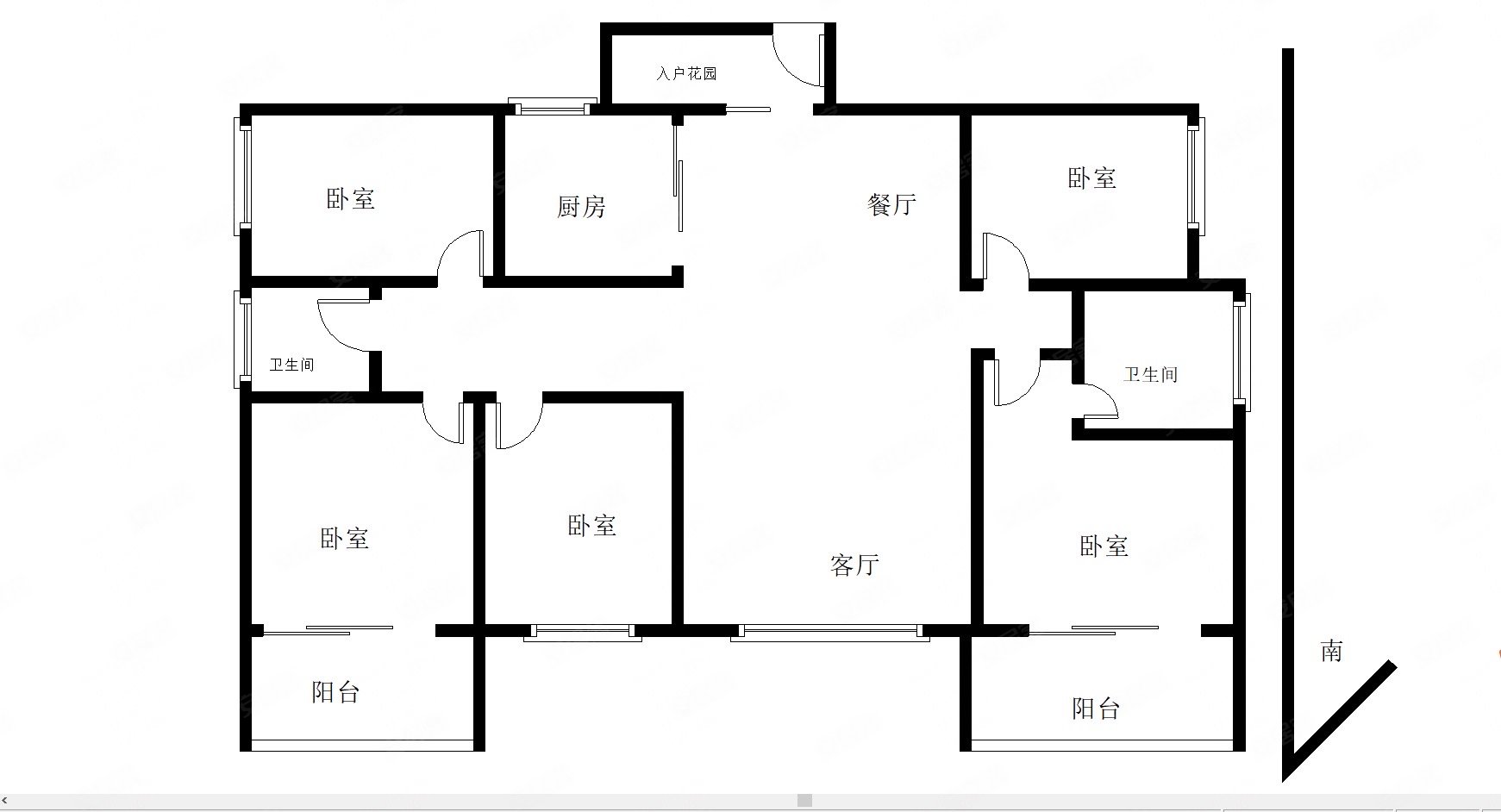 御景国际5室2厅2卫137.12㎡东南468万