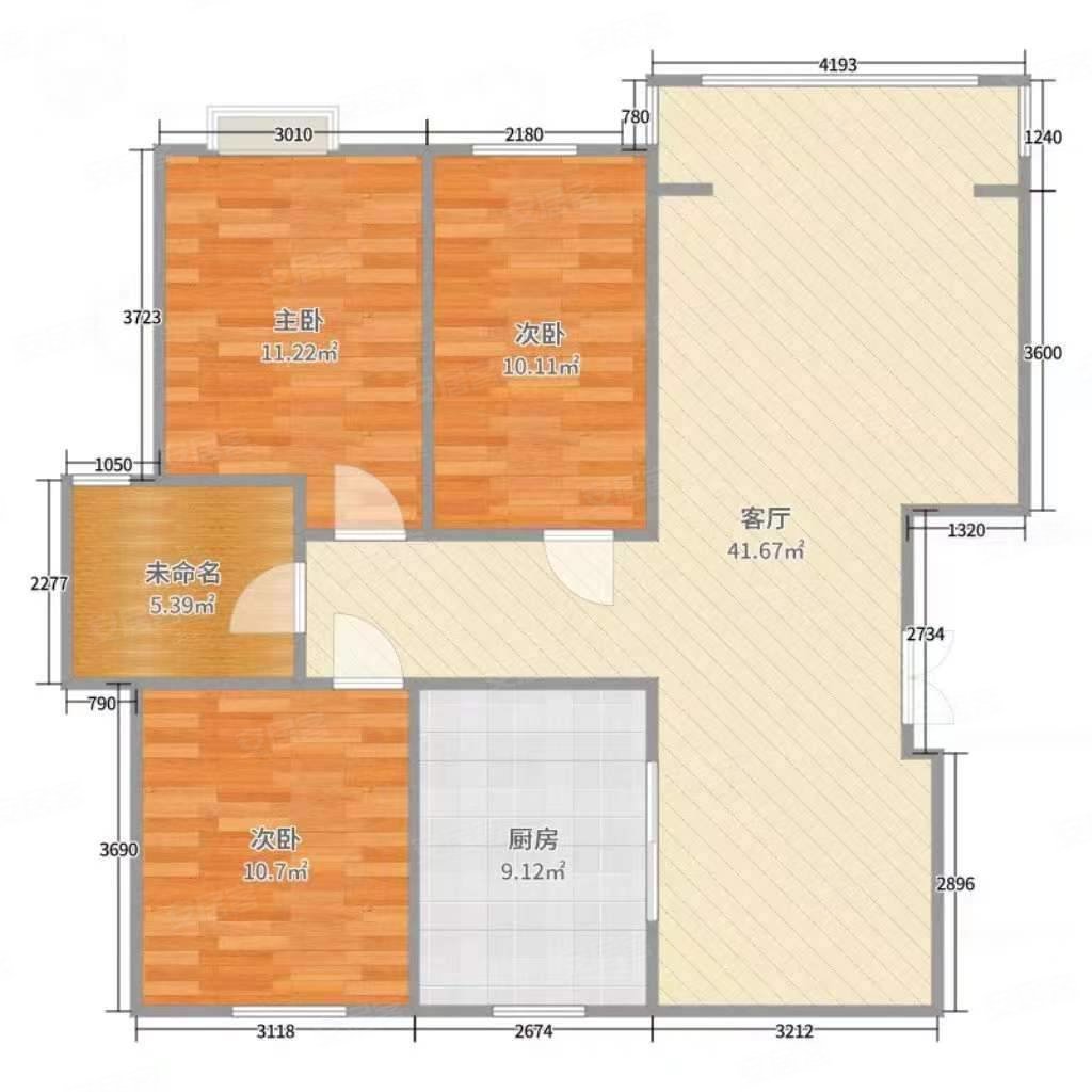 瑞士花园精装三居室南北通透