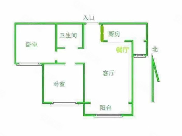 浭阳新都2室2厅1卫80㎡南63万