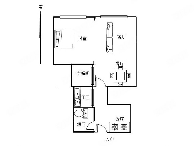 桃园新村(宝山)2室1厅1卫51.38㎡南169万