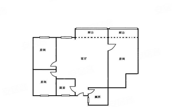 同德花园3室1厅1卫94㎡南205万