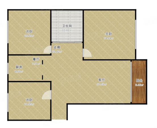 城西嘉慧园高层带柴间,嘉慧园二手房,218万,3室2厅,1卫,90平米-丽水