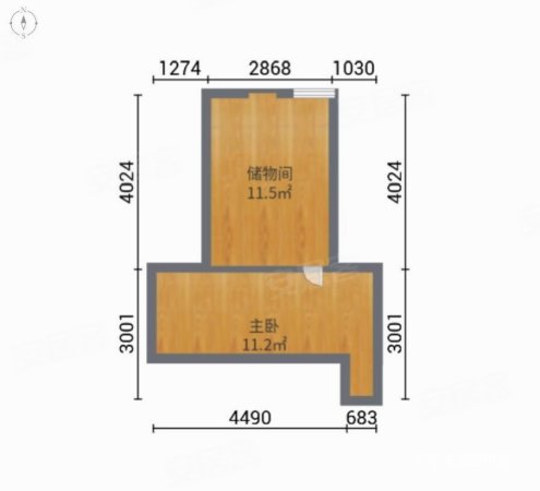 万科城市花园1室1厅1卫41.52㎡南北258万