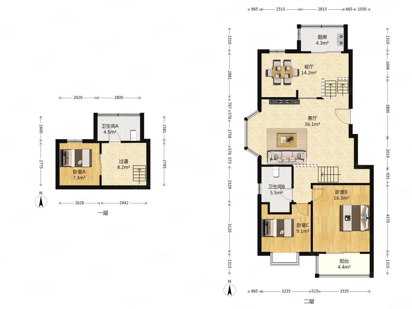 南北通透 3室2厅 企业力荐好房诚意出售,金基唐城二手房,636万,3室2厅