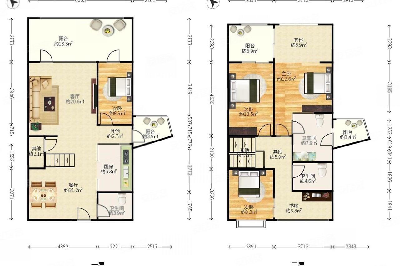 实用面积约200平 南外高新复式楼 安静看园林景观,博海名苑二手房,0万