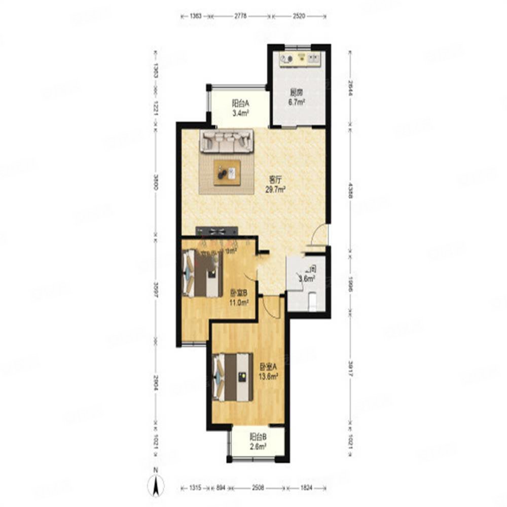 天地源枫林意树经典两室精装高新二小一中业主诚心出售