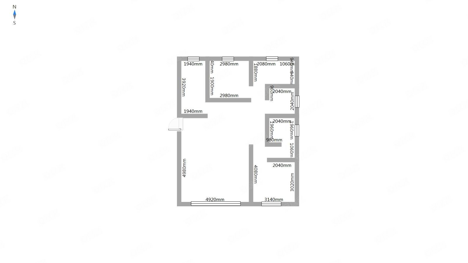 冶金小区3室2厅2卫122㎡南北60.6万