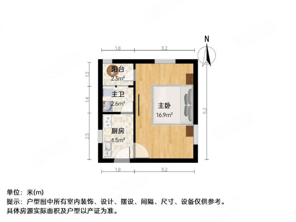 南塘浜路93弄小区1室0厅1卫32.58㎡南北295万