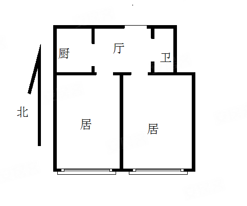 郑业里2室1厅1卫43.91㎡东北455万