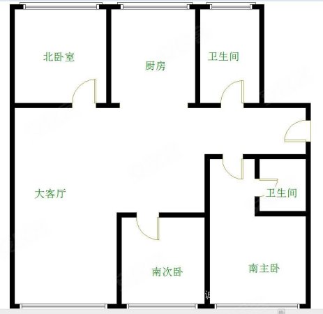 华兴胡同12号小区3室2厅1卫101㎡南北49.5万