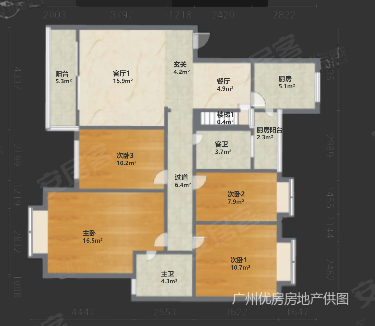 紫泉翠荔嘉园4室2厅2卫118㎡南北95万