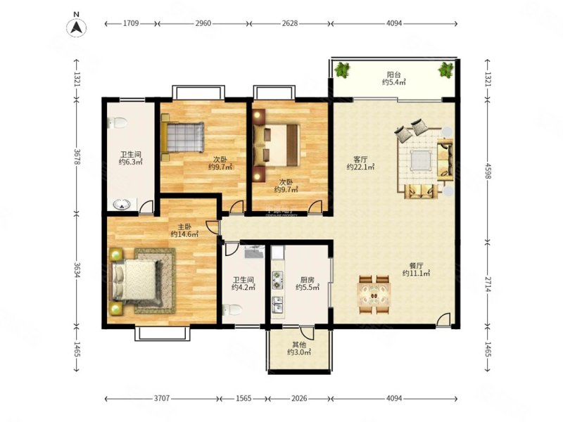 只有一套 !小区少有特殊户型!