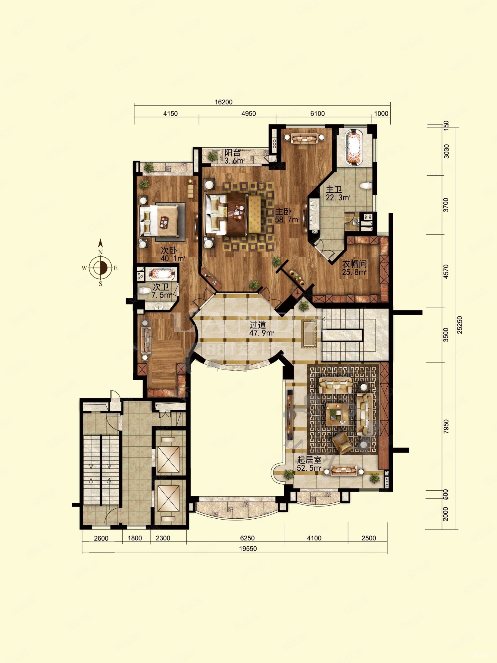 星河湾朗园4室3厅5卫667.51㎡南北6700万