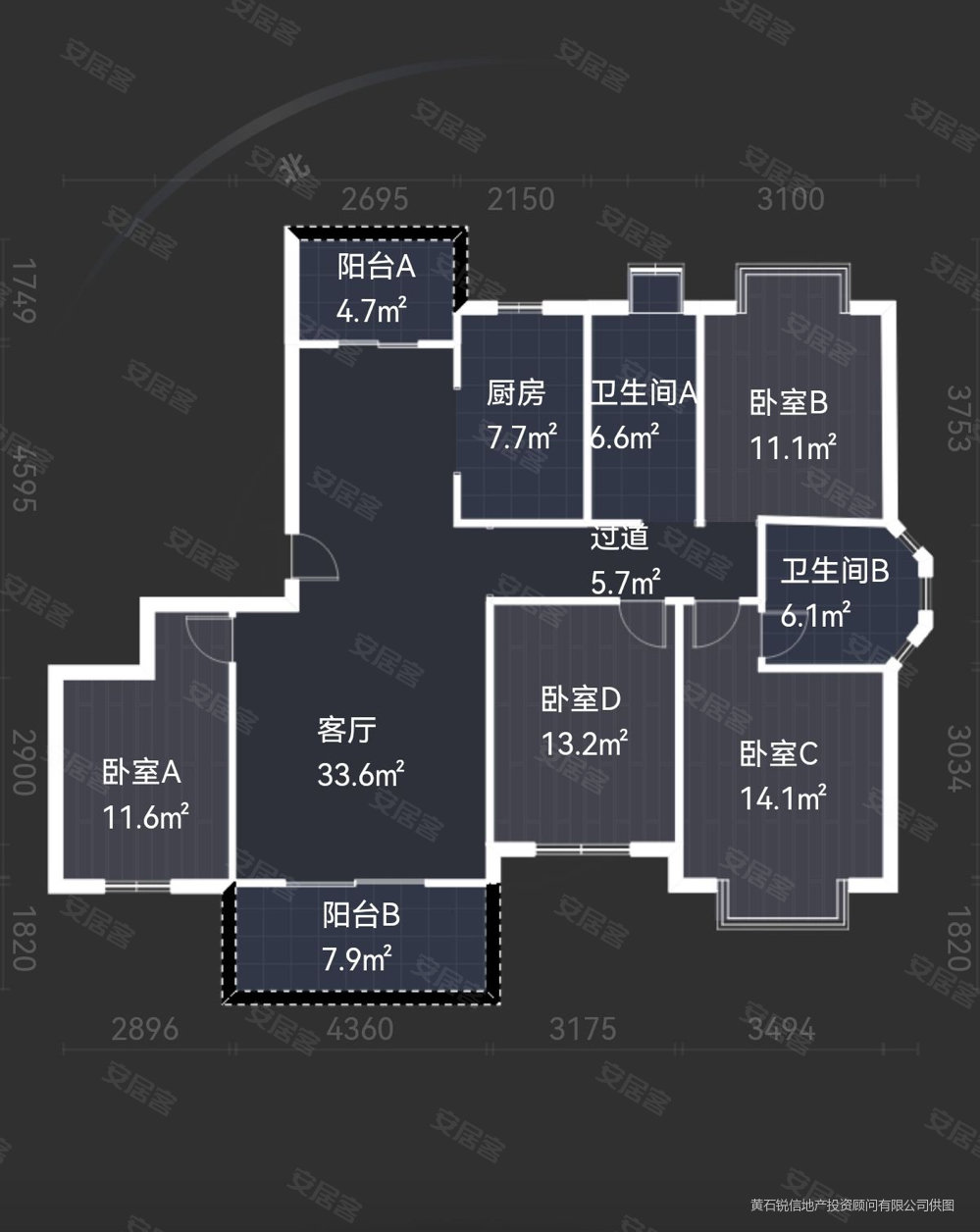 金鼎世家4室2厅2卫163㎡南北92万