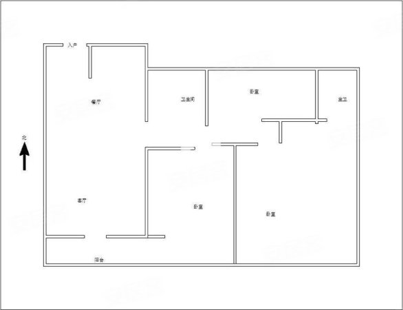 北控岳州府3室2厅2卫110㎡南北96万