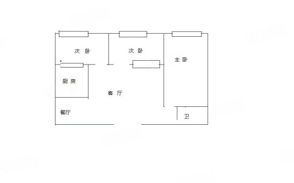 禹洲蓝爵2室1厅1卫78.03㎡南北298万