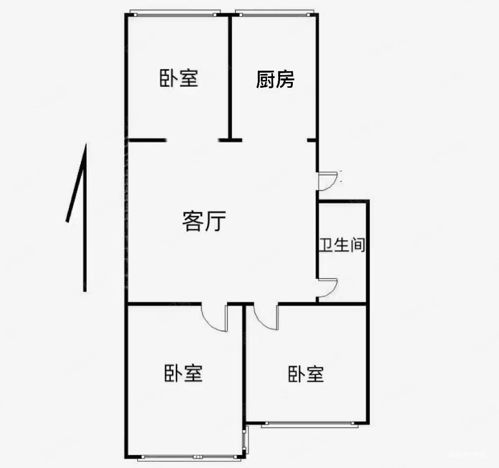 怡沁园3室1厅1卫87㎡南北69.8万