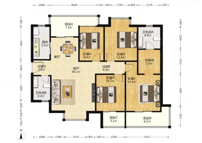 西安房产网>西安二手房>灞桥二手房>席王二手房>普华浅水湾(北区)>800