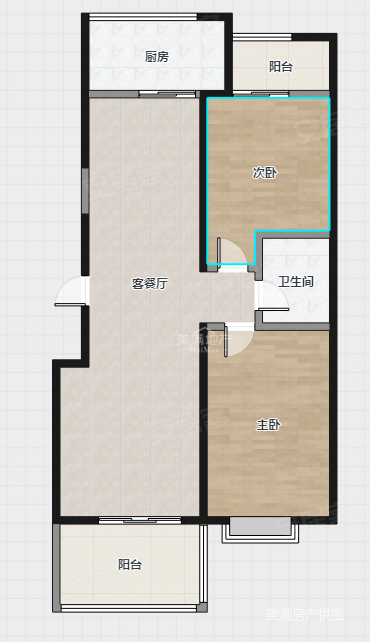 兰亭花园2室2厅1卫105㎡南北95万